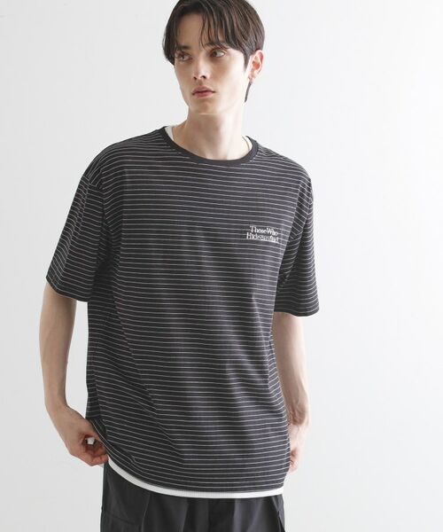 tk.TAKEO KIKUCHI / ティーケー タケオキクチ Tシャツ | マイクロボーダーフェイクTシャツ | 詳細1