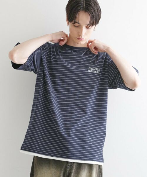 tk.TAKEO KIKUCHI / ティーケー タケオキクチ Tシャツ | マイクロボーダーフェイクTシャツ | 詳細5