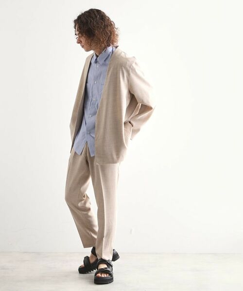 tk.TAKEO KIKUCHI / ティーケー タケオキクチ ノーカラージャケット | テックキャンバスノーカラージャケット | 詳細11