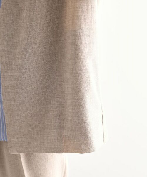 tk.TAKEO KIKUCHI / ティーケー タケオキクチ ノーカラージャケット | テックキャンバスノーカラージャケット | 詳細18