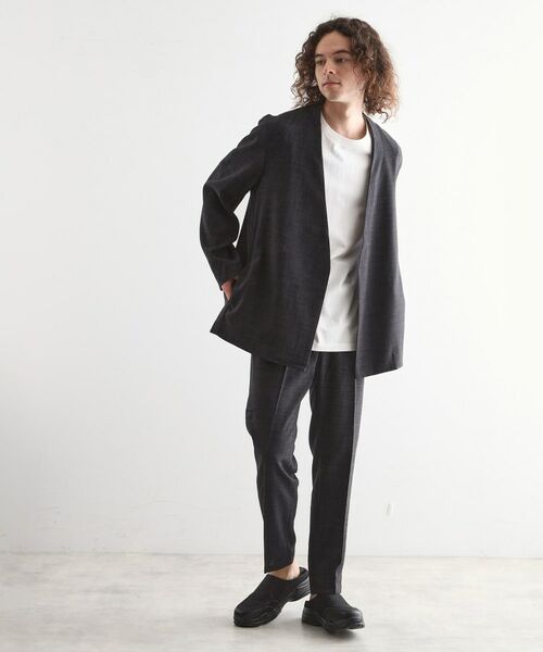 tk.TAKEO KIKUCHI / ティーケー タケオキクチ ノーカラージャケット | テックキャンバスノーカラージャケット | 詳細2