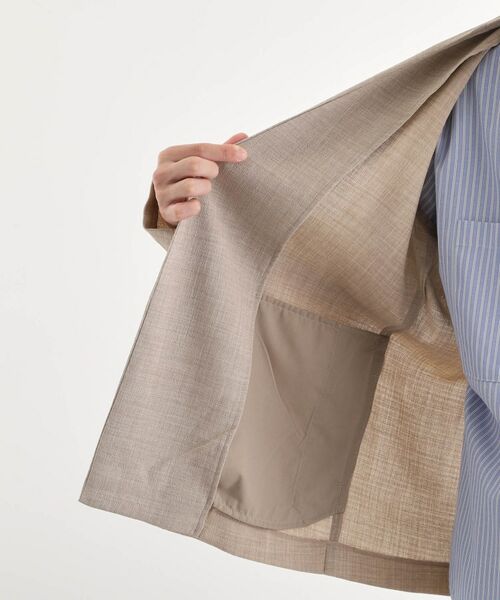 tk.TAKEO KIKUCHI / ティーケー タケオキクチ ノーカラージャケット | テックキャンバスノーカラージャケット | 詳細20