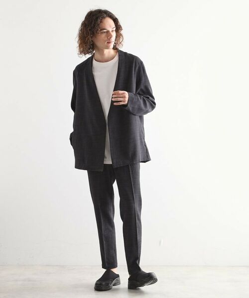 tk.TAKEO KIKUCHI / ティーケー タケオキクチ ノーカラージャケット | テックキャンバスノーカラージャケット | 詳細3