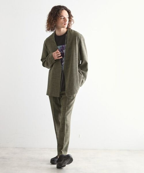 tk.TAKEO KIKUCHI / ティーケー タケオキクチ ノーカラージャケット | テックキャンバスノーカラージャケット | 詳細6