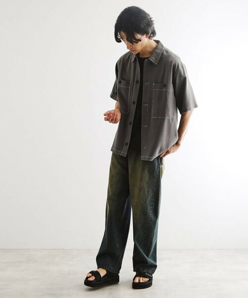 tk.TAKEO KIKUCHI / ティーケー タケオキクチ Tシャツ | 配色ステッチ半袖シャツ | 詳細2