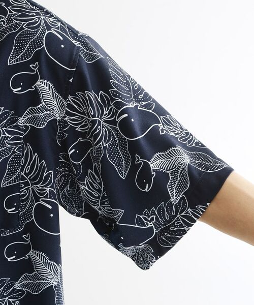 tk.TAKEO KIKUCHI / ティーケー タケオキクチ Tシャツ | アートタッチホエール5分袖シャツ | 詳細18