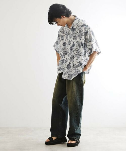 tk.TAKEO KIKUCHI / ティーケー タケオキクチ Tシャツ | アートタッチホエール5分袖シャツ | 詳細2