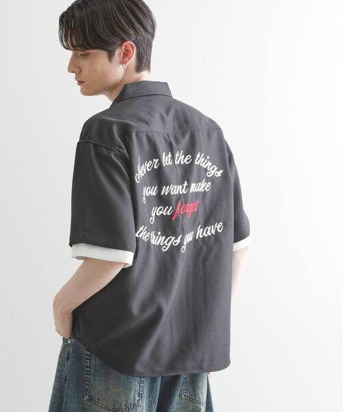 tk.TAKEO KIKUCHI / ティーケー タケオキクチ シャツ・ブラウス | レイヤードバック刺繍シャツ | 詳細5