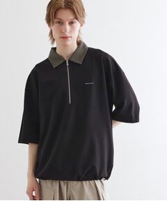 tk.TAKEO KIKUCHI / ティーケー タケオキクチ ポロシャツ | 配色ハーフジップポロシャツ