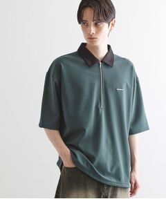 tk.TAKEO KIKUCHI / ティーケー タケオキクチ ポロシャツ | 配色ハーフジップポロシャツ
