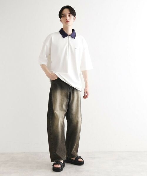 tk.TAKEO KIKUCHI / ティーケー タケオキクチ ポロシャツ | 配色ハーフジップポロシャツ | 詳細12