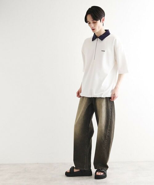 tk.TAKEO KIKUCHI / ティーケー タケオキクチ ポロシャツ | 配色ハーフジップポロシャツ | 詳細14