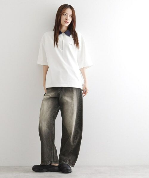 tk.TAKEO KIKUCHI / ティーケー タケオキクチ ポロシャツ | 配色ハーフジップポロシャツ | 詳細16