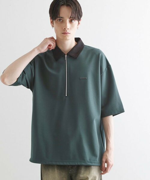 tk.TAKEO KIKUCHI / ティーケー タケオキクチ ポロシャツ | 配色ハーフジップポロシャツ | 詳細2