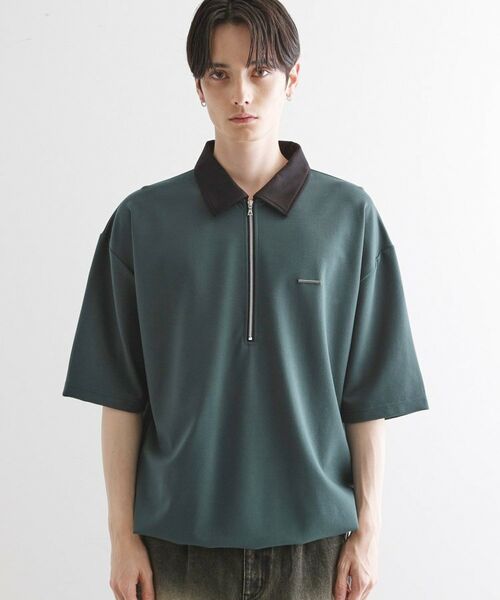 tk.TAKEO KIKUCHI / ティーケー タケオキクチ ポロシャツ | 配色ハーフジップポロシャツ | 詳細21