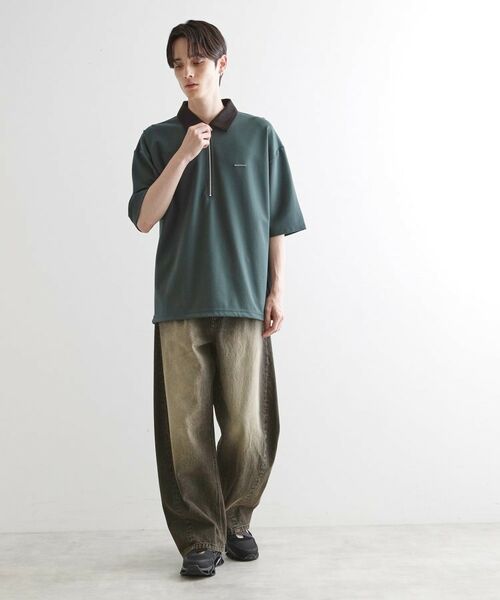 tk.TAKEO KIKUCHI / ティーケー タケオキクチ ポロシャツ | 配色ハーフジップポロシャツ | 詳細4