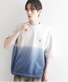 tk.TAKEO KIKUCHI / ティーケー タケオキクチ カットソー | グラデーションダイ5分袖カットソー