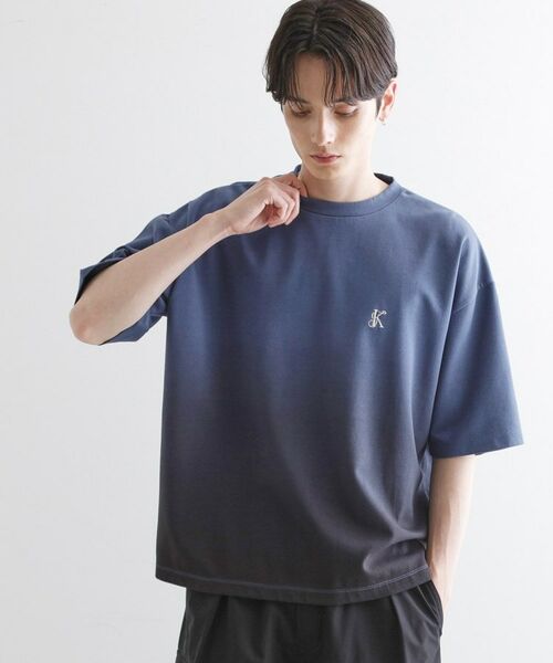 tk.TAKEO KIKUCHI / ティーケー タケオキクチ カットソー | グラデーションダイ5分袖カットソー | 詳細10