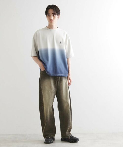 tk.TAKEO KIKUCHI / ティーケー タケオキクチ カットソー | グラデーションダイ5分袖カットソー | 詳細4