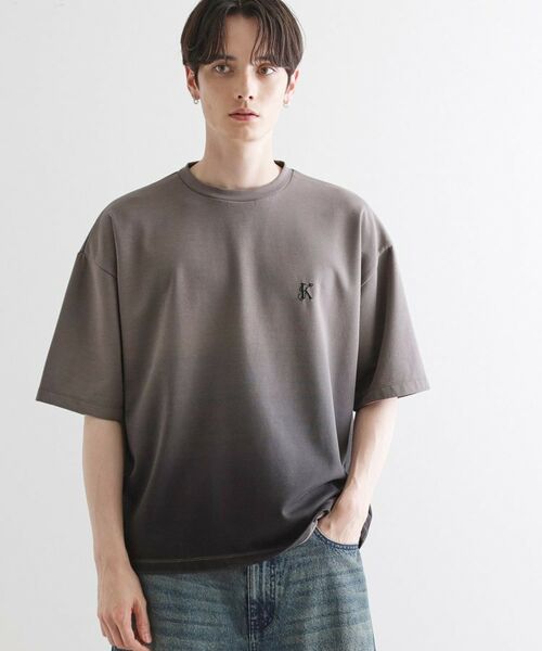 tk.TAKEO KIKUCHI / ティーケー タケオキクチ カットソー | グラデーションダイ5分袖カットソー | 詳細6