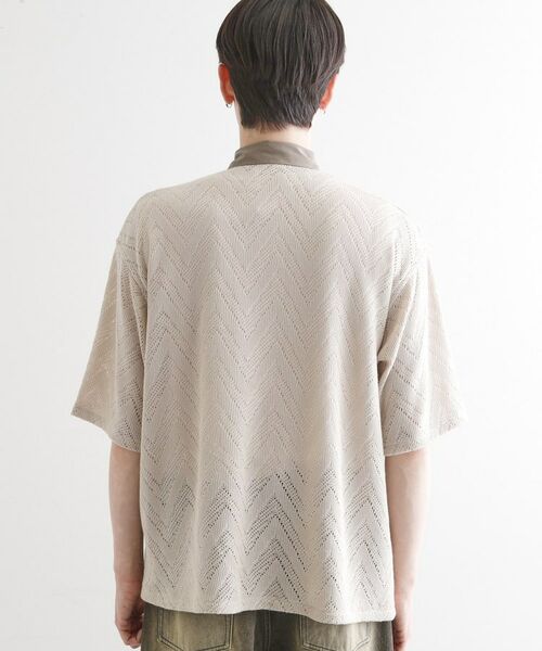 tk.TAKEO KIKUCHI / ティーケー タケオキクチ シャツ・ブラウス | ダブルレース5分袖シャツ | 詳細16