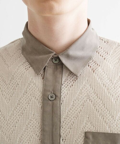 tk.TAKEO KIKUCHI / ティーケー タケオキクチ シャツ・ブラウス | ダブルレース5分袖シャツ | 詳細17