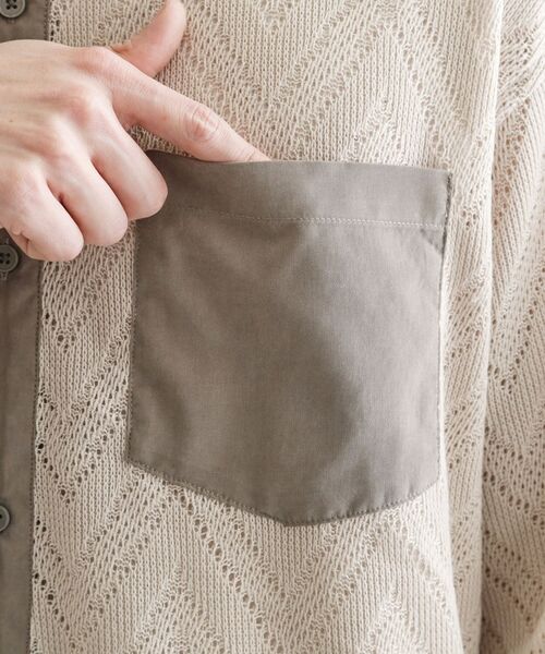 tk.TAKEO KIKUCHI / ティーケー タケオキクチ シャツ・ブラウス | ダブルレース5分袖シャツ | 詳細18