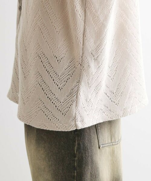 tk.TAKEO KIKUCHI / ティーケー タケオキクチ シャツ・ブラウス | ダブルレース5分袖シャツ | 詳細20