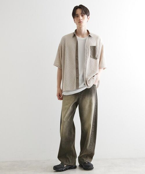 tk.TAKEO KIKUCHI / ティーケー タケオキクチ シャツ・ブラウス | ダブルレース5分袖シャツ | 詳細3