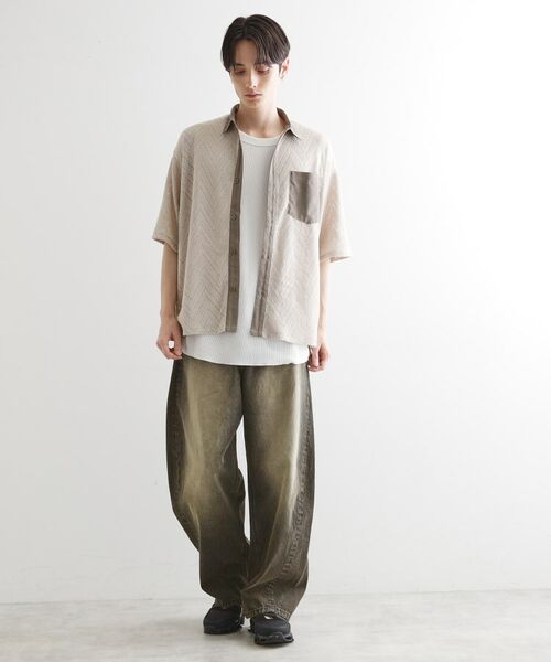 tk.TAKEO KIKUCHI / ティーケー タケオキクチ シャツ・ブラウス | ダブルレース5分袖シャツ | 詳細4