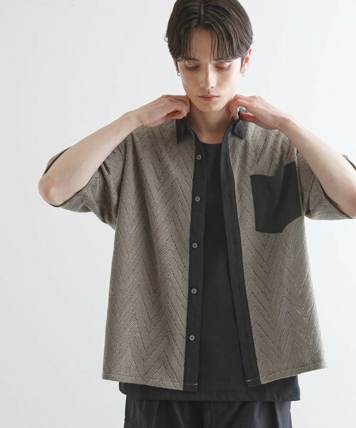 tk.TAKEO KIKUCHI / ティーケー タケオキクチ シャツ・ブラウス | ダブルレース5分袖シャツ | 詳細6