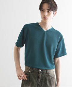 tk.TAKEO KIKUCHI / ティーケー タケオキクチ カットソー | フェイクレイヤードVネックカットソー