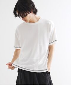 tk.TAKEO KIKUCHI / ティーケー タケオキクチ カットソー | ブラインドステッチ切替カットソー