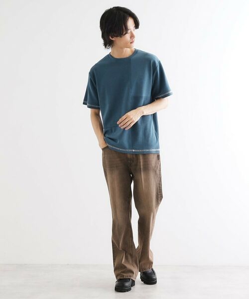 tk.TAKEO KIKUCHI / ティーケー タケオキクチ カットソー | ブラインドステッチ切替カットソー | 詳細10
