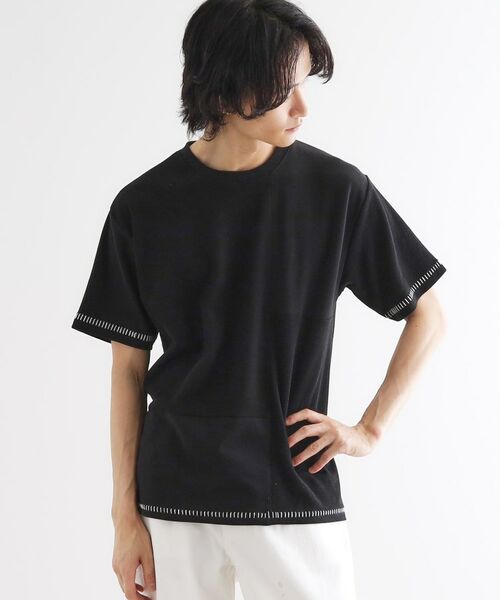 tk.TAKEO KIKUCHI / ティーケー タケオキクチ カットソー | ブラインドステッチ切替カットソー | 詳細5