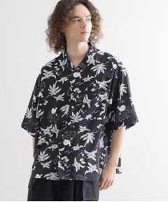 tk.TAKEO KIKUCHI / ティーケー タケオキクチ シャツ・ブラウス | 梨地クジラ柄オープンカラーシャツ