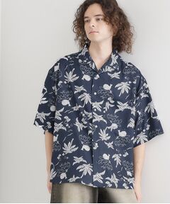 tk.TAKEO KIKUCHI / ティーケー タケオキクチ シャツ・ブラウス | 梨地クジラ柄オープンカラーシャツ