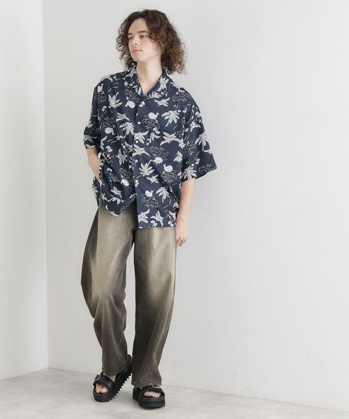 tk.TAKEO KIKUCHI / ティーケー タケオキクチ シャツ・ブラウス | 梨地クジラ柄オープンカラーシャツ | 詳細10