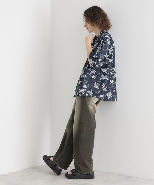 tk.TAKEO KIKUCHI / ティーケー タケオキクチ シャツ・ブラウス | 梨地クジラ柄オープンカラーシャツ | 詳細11