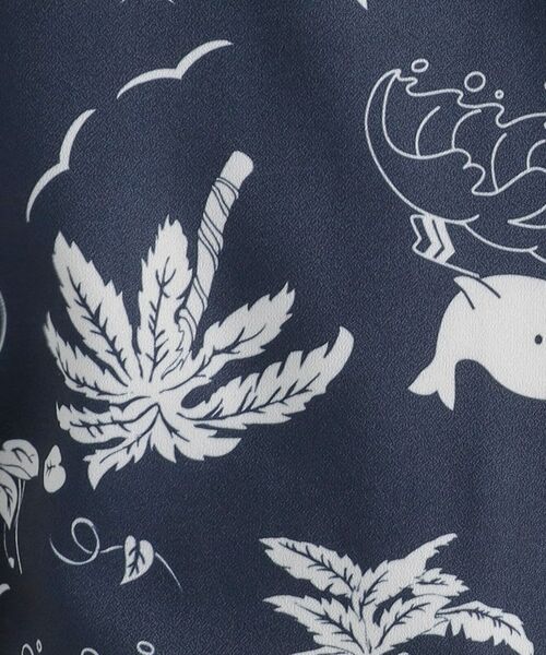 tk.TAKEO KIKUCHI / ティーケー タケオキクチ シャツ・ブラウス | 梨地クジラ柄オープンカラーシャツ | 詳細12