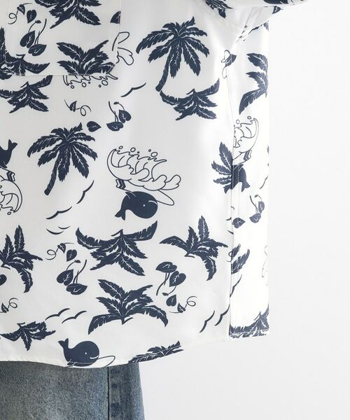 tk.TAKEO KIKUCHI / ティーケー タケオキクチ シャツ・ブラウス | 梨地クジラ柄オープンカラーシャツ | 詳細19