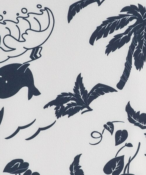 tk.TAKEO KIKUCHI / ティーケー タケオキクチ シャツ・ブラウス | 梨地クジラ柄オープンカラーシャツ | 詳細4