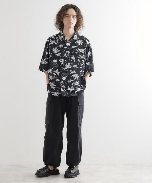 tk.TAKEO KIKUCHI / ティーケー タケオキクチ シャツ・ブラウス | 梨地クジラ柄オープンカラーシャツ | 詳細6