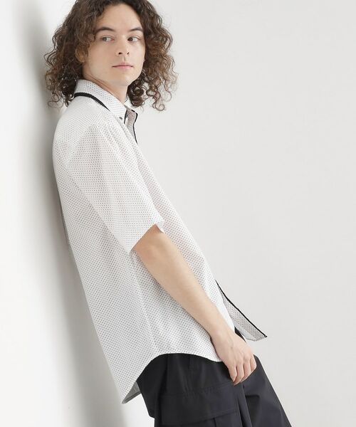 tk.TAKEO KIKUCHI / ティーケー タケオキクチ シャツ・ブラウス | 2枚衿ドット柄シャツ | 詳細1