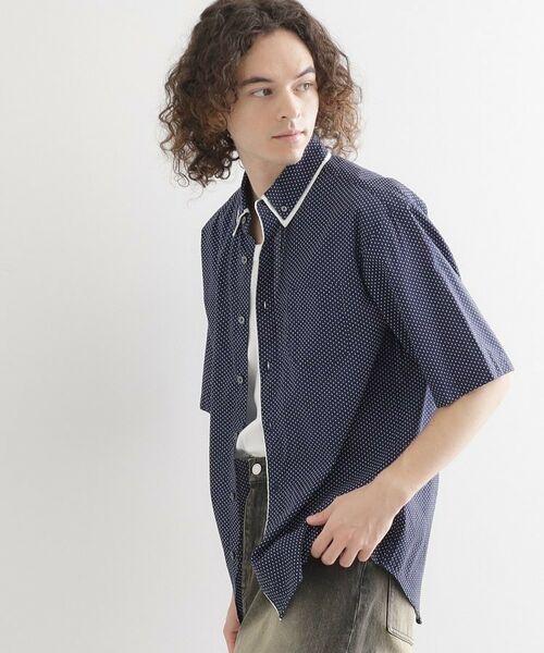 tk.TAKEO KIKUCHI / ティーケー タケオキクチ シャツ・ブラウス | 2枚衿ドット柄シャツ | 詳細9