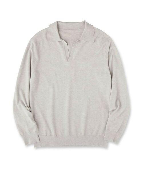 tk.TAKEO KIKUCHI / ティーケー タケオキクチ ニット・セーター | ハイゲージスキッパーコンパクトポロニット | 詳細1