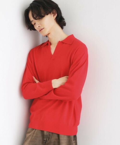 tk.TAKEO KIKUCHI / ティーケー タケオキクチ ニット・セーター | ハイゲージスキッパーコンパクトポロニット | 詳細12