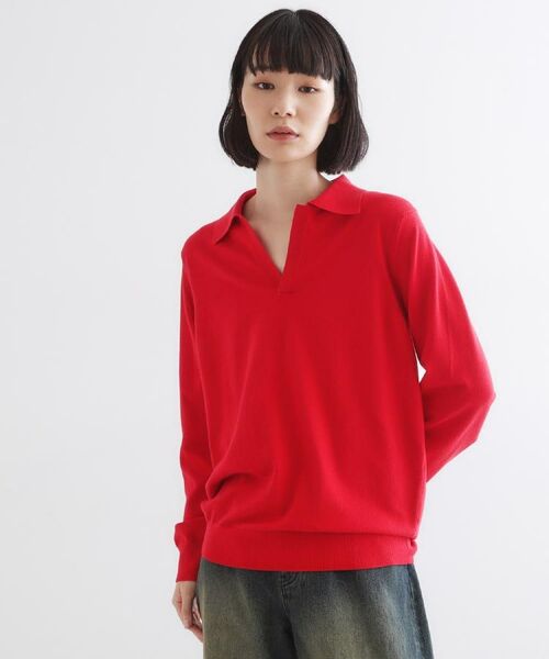 tk.TAKEO KIKUCHI / ティーケー タケオキクチ ニット・セーター | ハイゲージスキッパーコンパクトポロニット | 詳細15