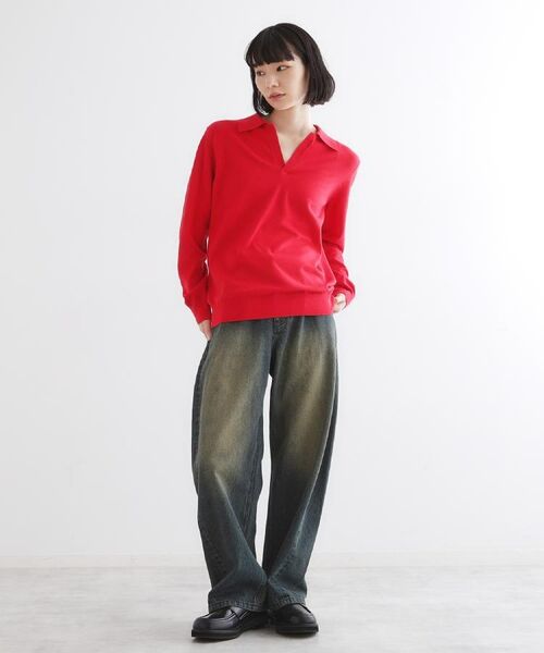 tk.TAKEO KIKUCHI / ティーケー タケオキクチ ニット・セーター | ハイゲージスキッパーコンパクトポロニット | 詳細16