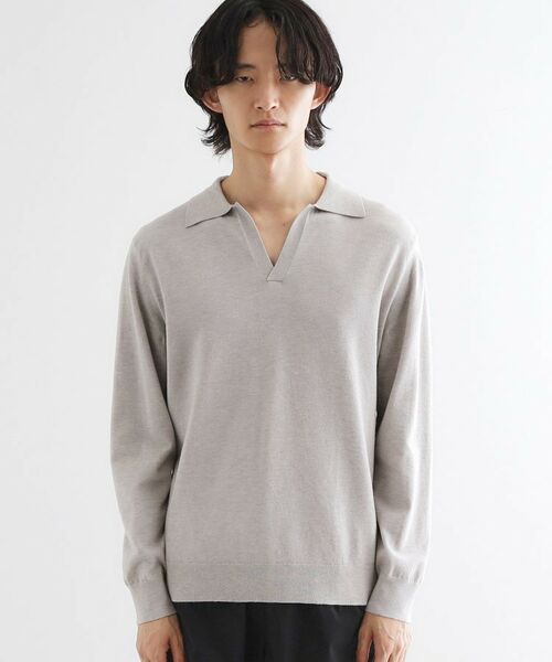 tk.TAKEO KIKUCHI / ティーケー タケオキクチ ニット・セーター | ハイゲージスキッパーコンパクトポロニット | 詳細18